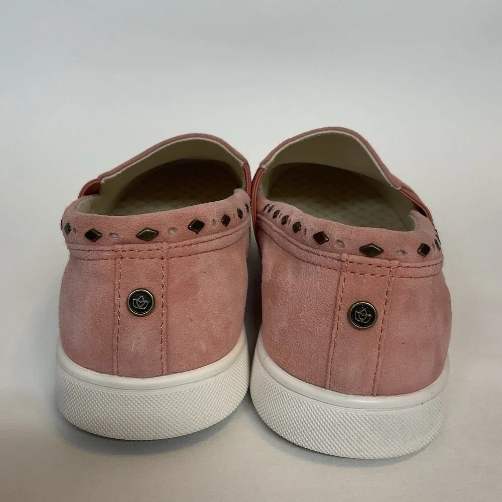 Spenco Shoes‎ Womens 10 D Santa Barbara Rivet Sneakers Slip On Pink Suede Casual